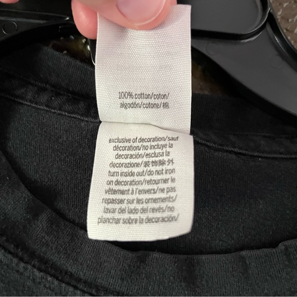 Black Victoria’s Secret Long Sleeve Tee with Red & Black Dog Logo on Back, Small - Picture 6 of 7